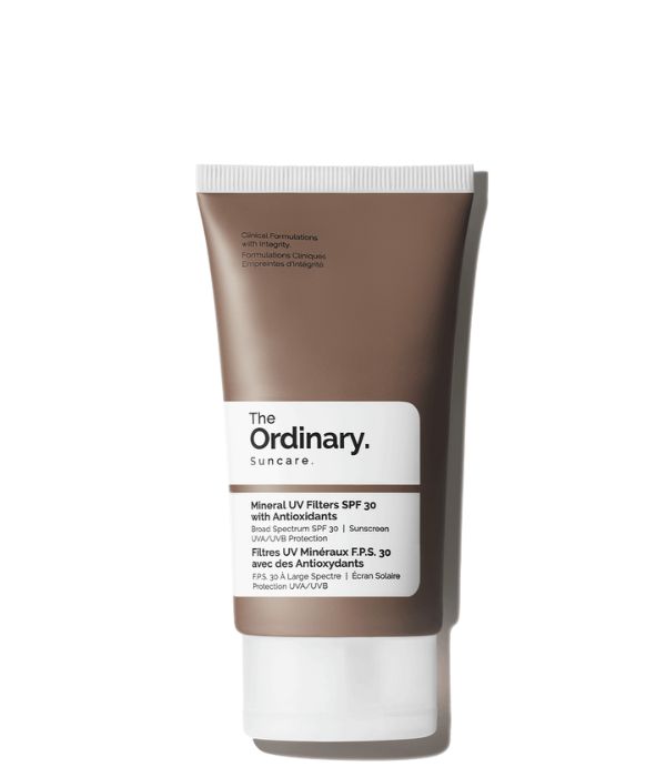 the new ordinary mineral uv filters spf 30 with antioxidants
